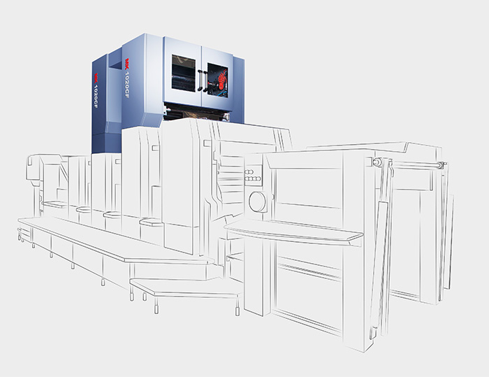 MK 1020CF 冷燙單元
技術(shù)描述：冷燙印技術(shù)
在膠印機上加裝冷燙單元，完成先燙后印或先印后燙，擺桿跳步能有效節(jié)約電化鋁。